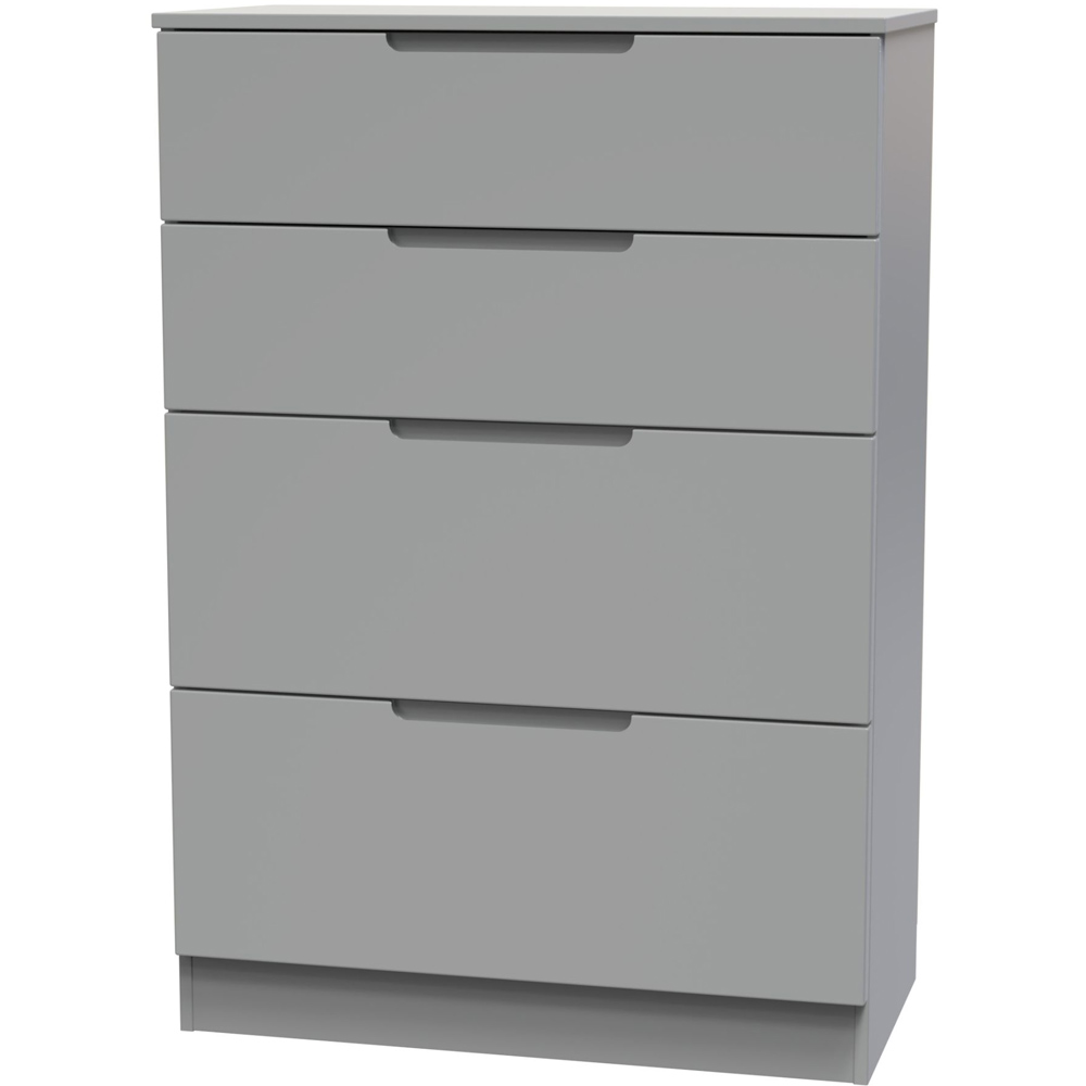 Crowndale Milan 4 Drawer Dusk Grey Deep Chest of Drawers Ready Assembled Image 4