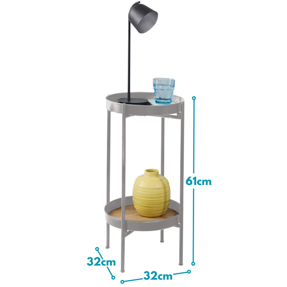 Noa and Nani Solna Single Shelf Ultimate Grey Small Side Table Image 5