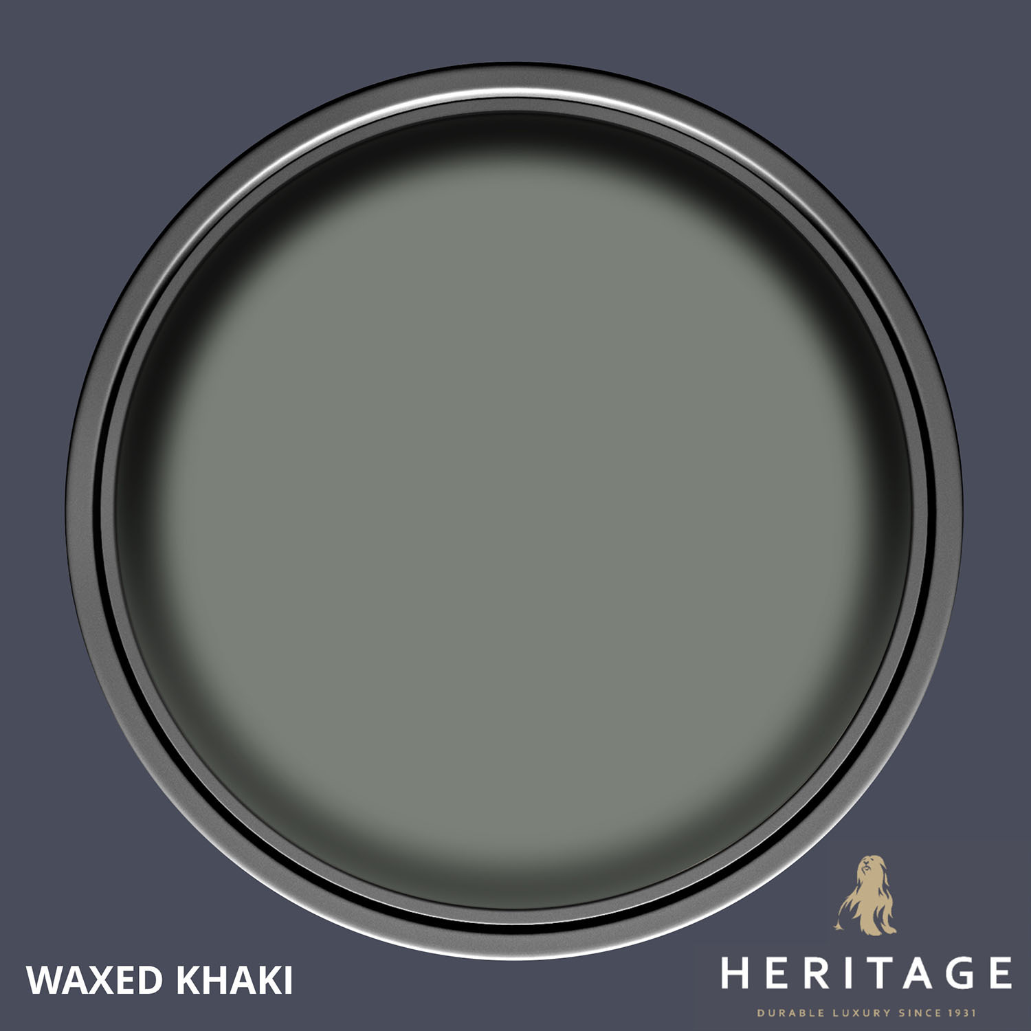 Dulux Heritage Walls and Ceilings Waxed Khaki Velvet Matt Emulsion Paint 2.5L Image 4