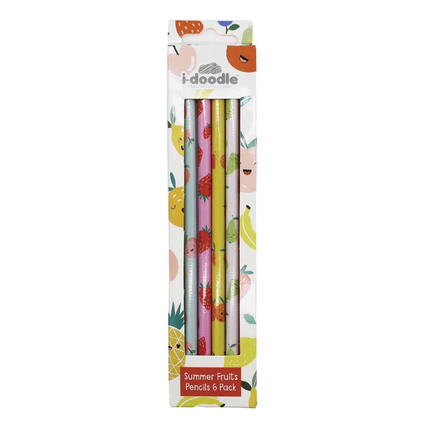 Pack of 6 Summer Fruits Pencils Image 1