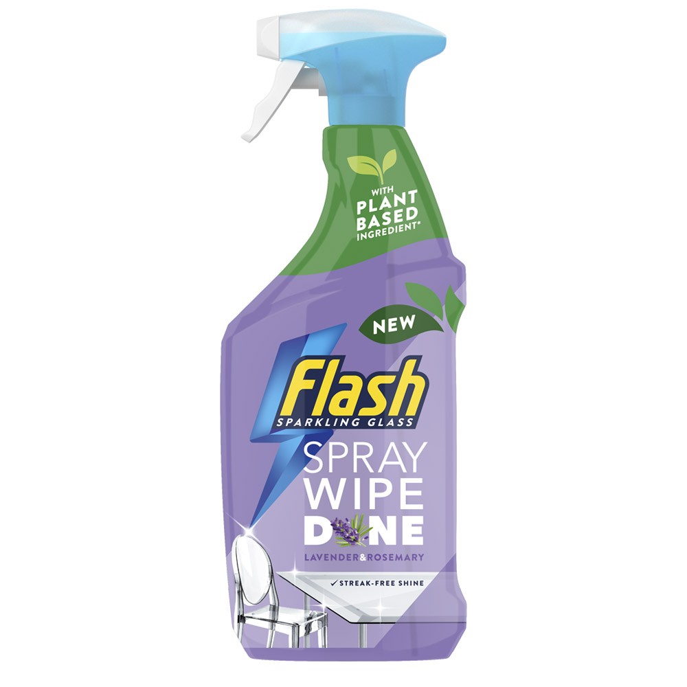 Flash Lavender and Rosemary Spray Wipe Done Glass Cleaning Spray 800ml Image