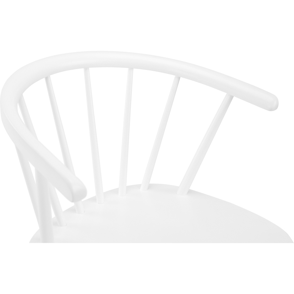 Julian Bowen Modena Set of 2 White Dining Chair Image 5