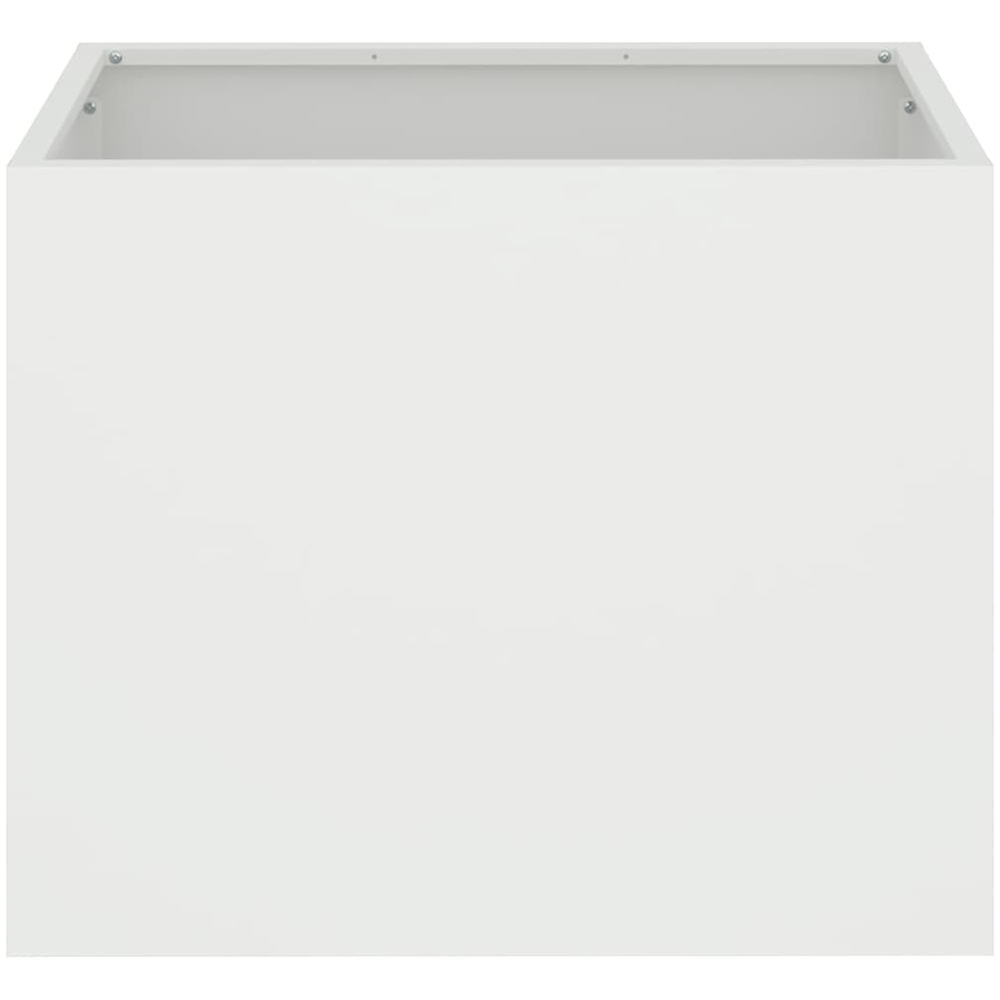 vidaXL White Cold Rolled Steel Garden Decor 40 x 50 x 32cm Image 4