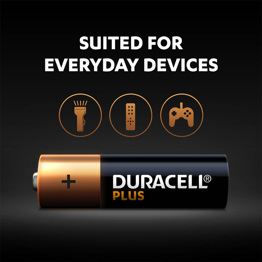 Duracell Plus LR6 AA 1.5V Alkaline Batteries 8 pack Image 5