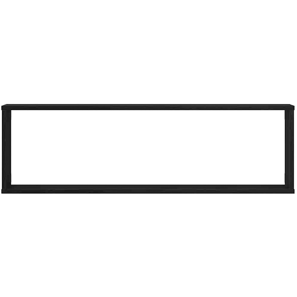 vidaXL 100cm Set of 2 Black Cube Floating Wall Shelf Image 5