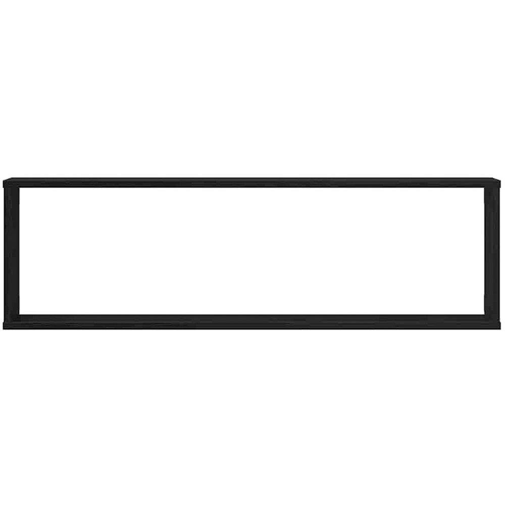 vidaXL 100 x 15 x 30cm Set of 4 Black Cube Wall Shelf Image 5