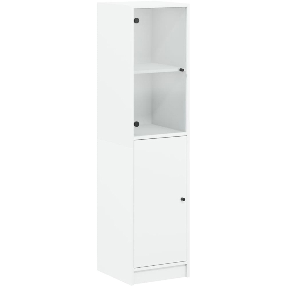 vidaXL 2 Door White Tall Highboard Image 2