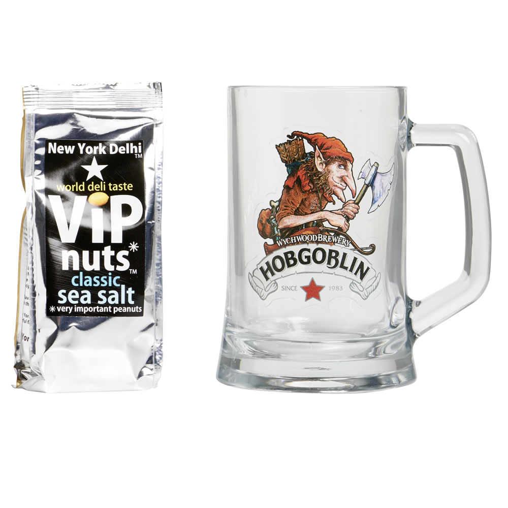 Hobgoblin Beer Glass Set with Nuts Wilko
