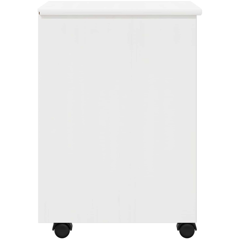 vidaXL 4 Drawer White Rolling Storage Cabinet Image 5