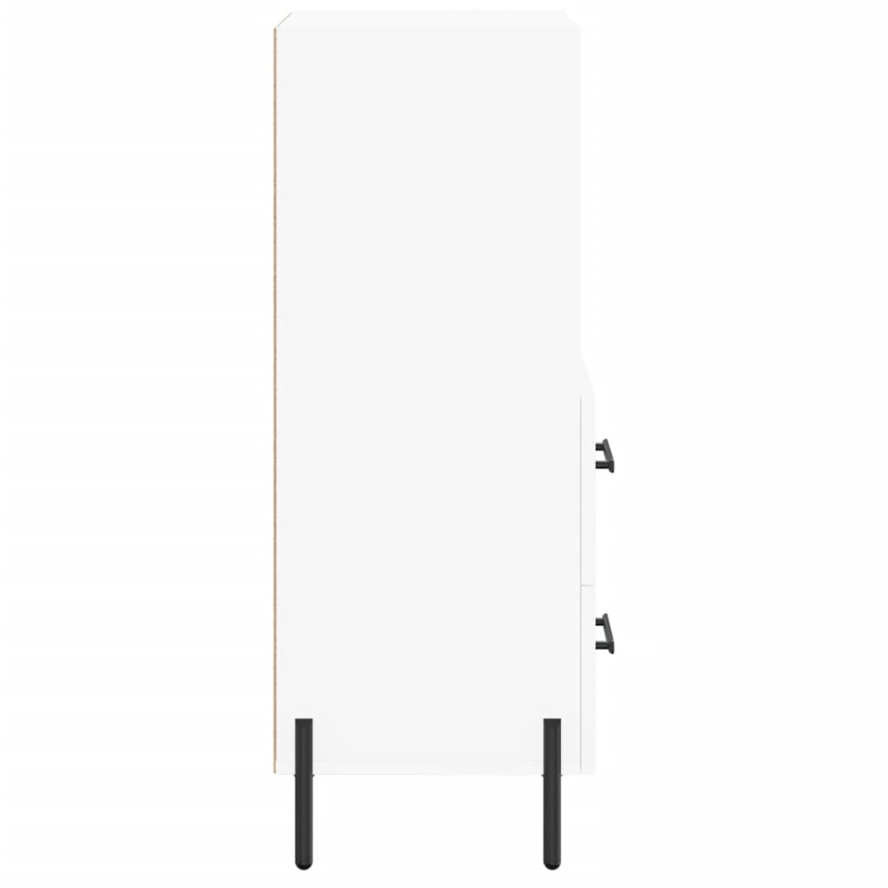 vidaXL 2 Drawer 2 Shelf White Sideboard Image 7
