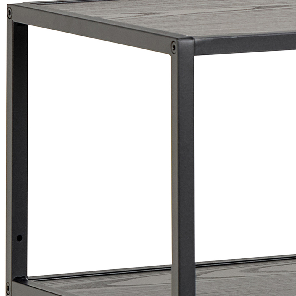 Florence Seaford 4 Shelf Ash Black Metal Bookcase Image 6