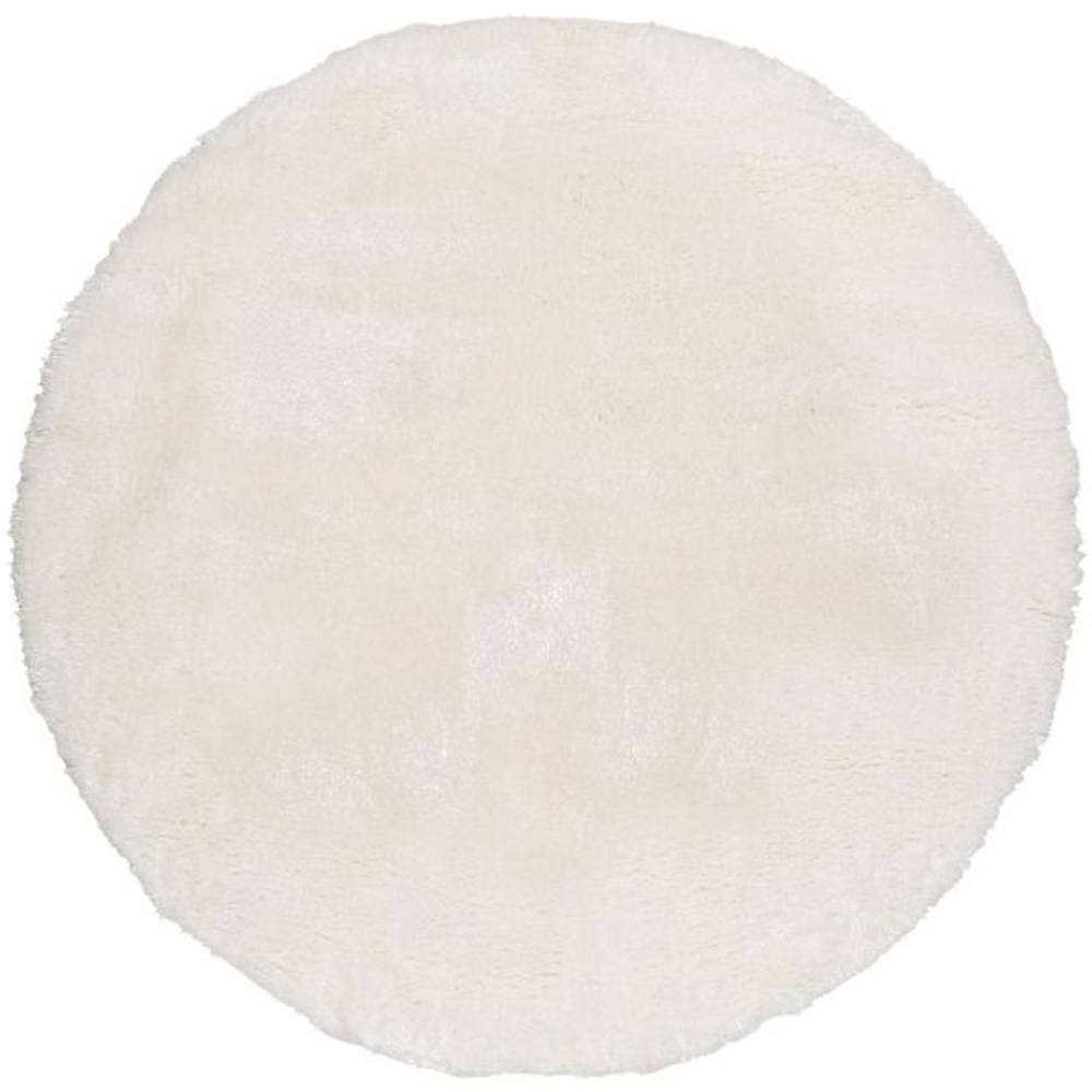 Homemaker Ivory Shaggy Ultra Cosy Circular Rug 100cm Image 2