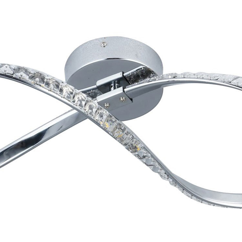 Silver Nora LED Flush Fitting LED Ceiling Light Image 4