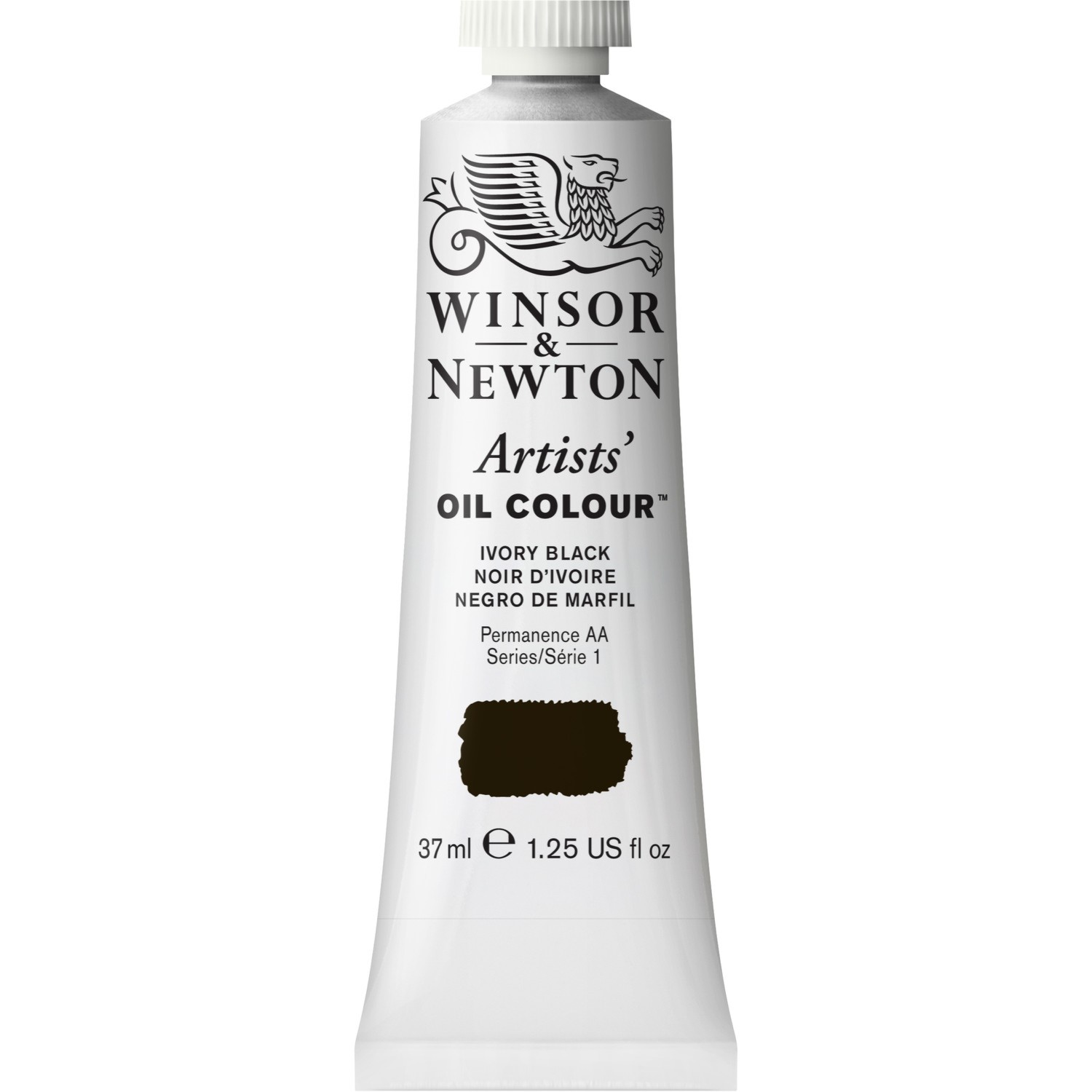 Winsor and Newton 37ml Artists' Oil Colours - Ivory Black Image 1