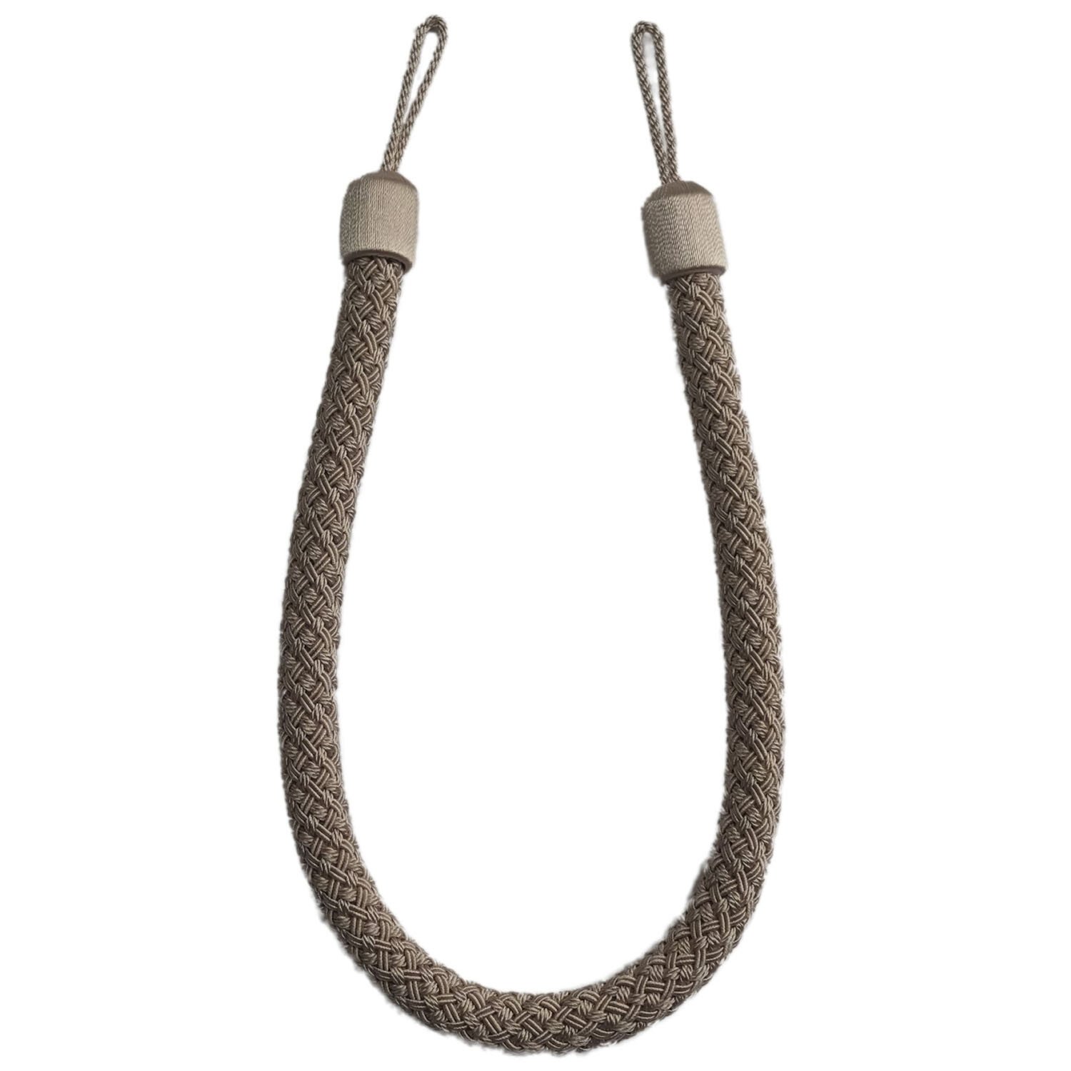 Braided Rope Tie Back - Latte Image