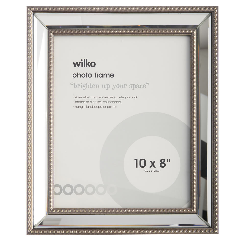 Wilko Beaded Mirror Photo Frame 10 x 8 Inch Image 1