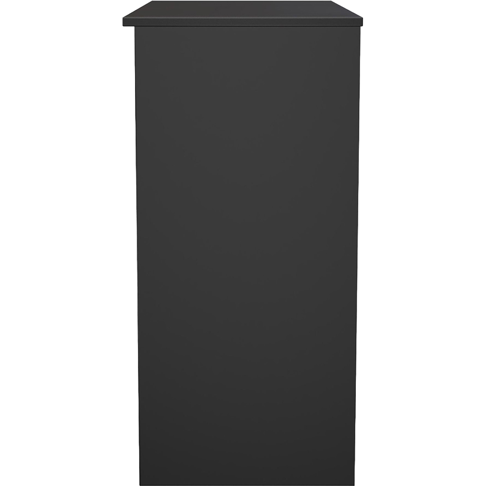 Crowndale Avon 3 Drawer Black Matt Dressing Table Ready Assembled Image 3