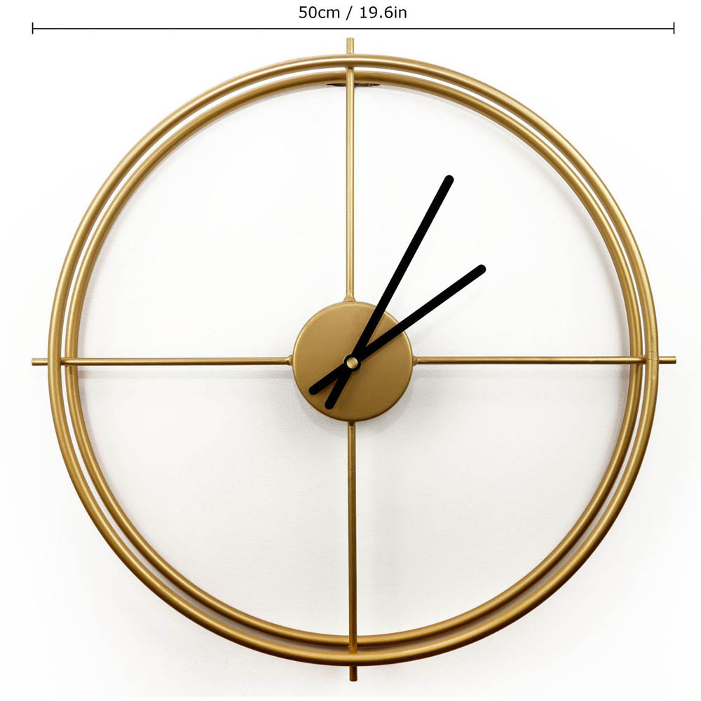 WALPLUS Gold Larrys Minimalist Iron Wall Clock Image 9