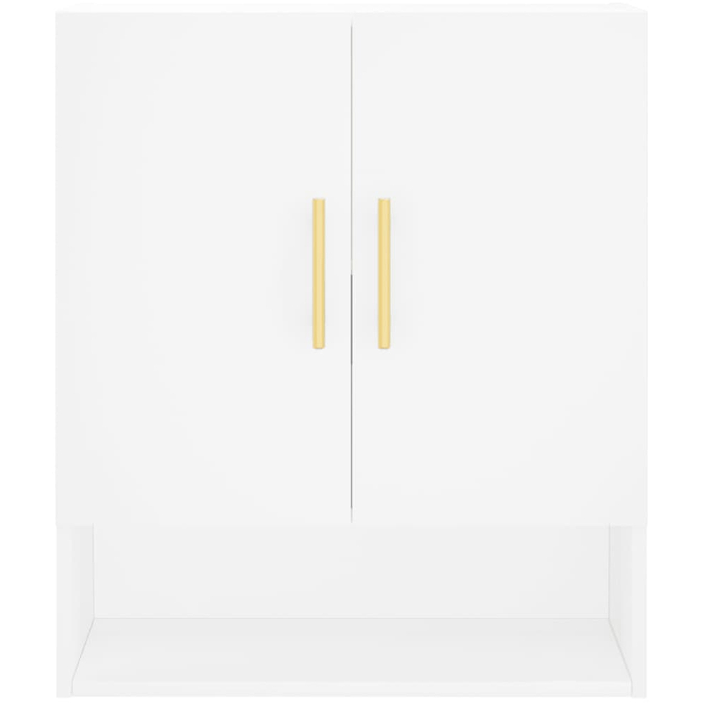 vidaXL 2 Door Single Shelf White Wall Cabinet Image 5