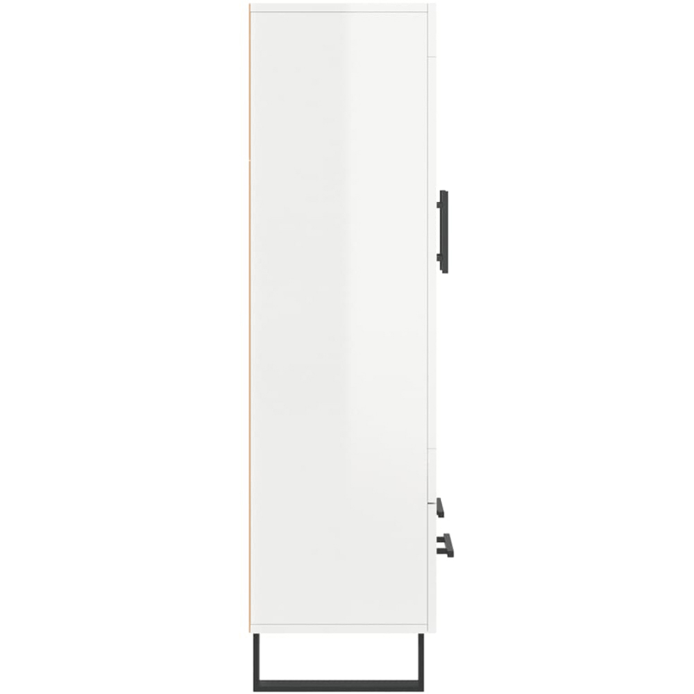 vidaXL 2 Door Single Drawer White Tall Highboard Image 7