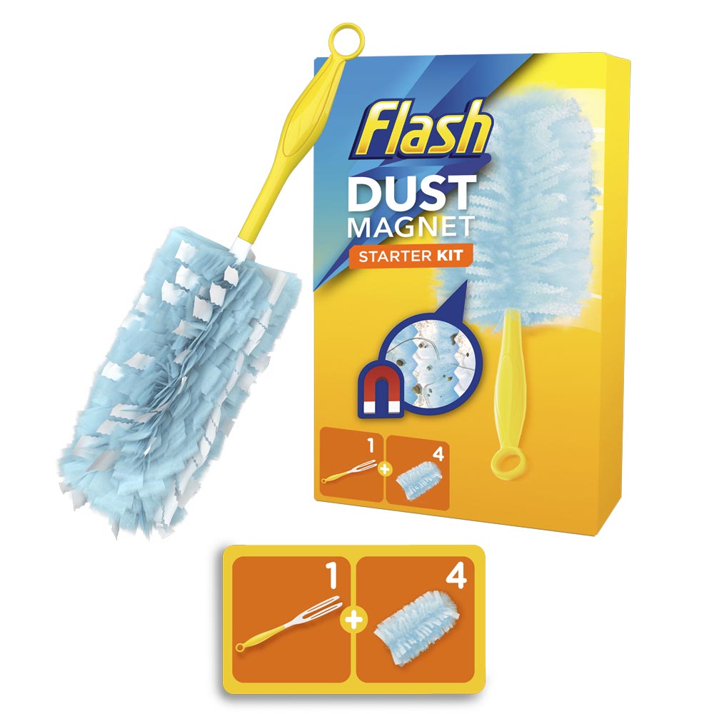 Flash Duster Dust Magnet Starter Kit (1 Handle + 4 Refills) Image 2