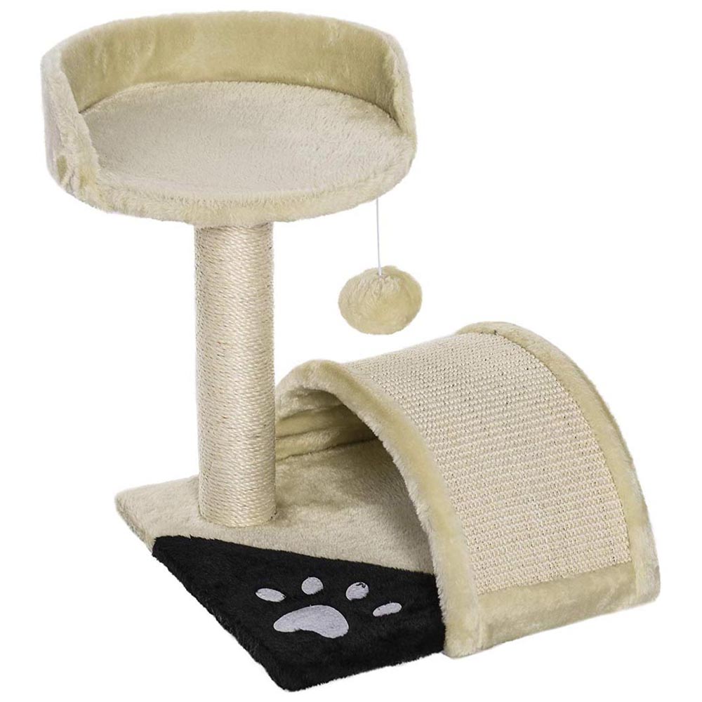 PawHut Cat Tree Scratching Scratcher Image 1