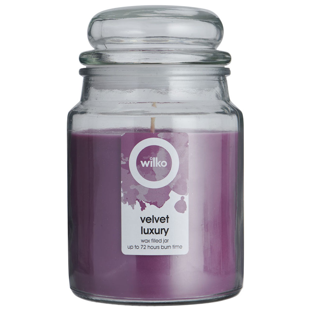 Wilko Velvet Luxury Scented Jar Candle Image 1