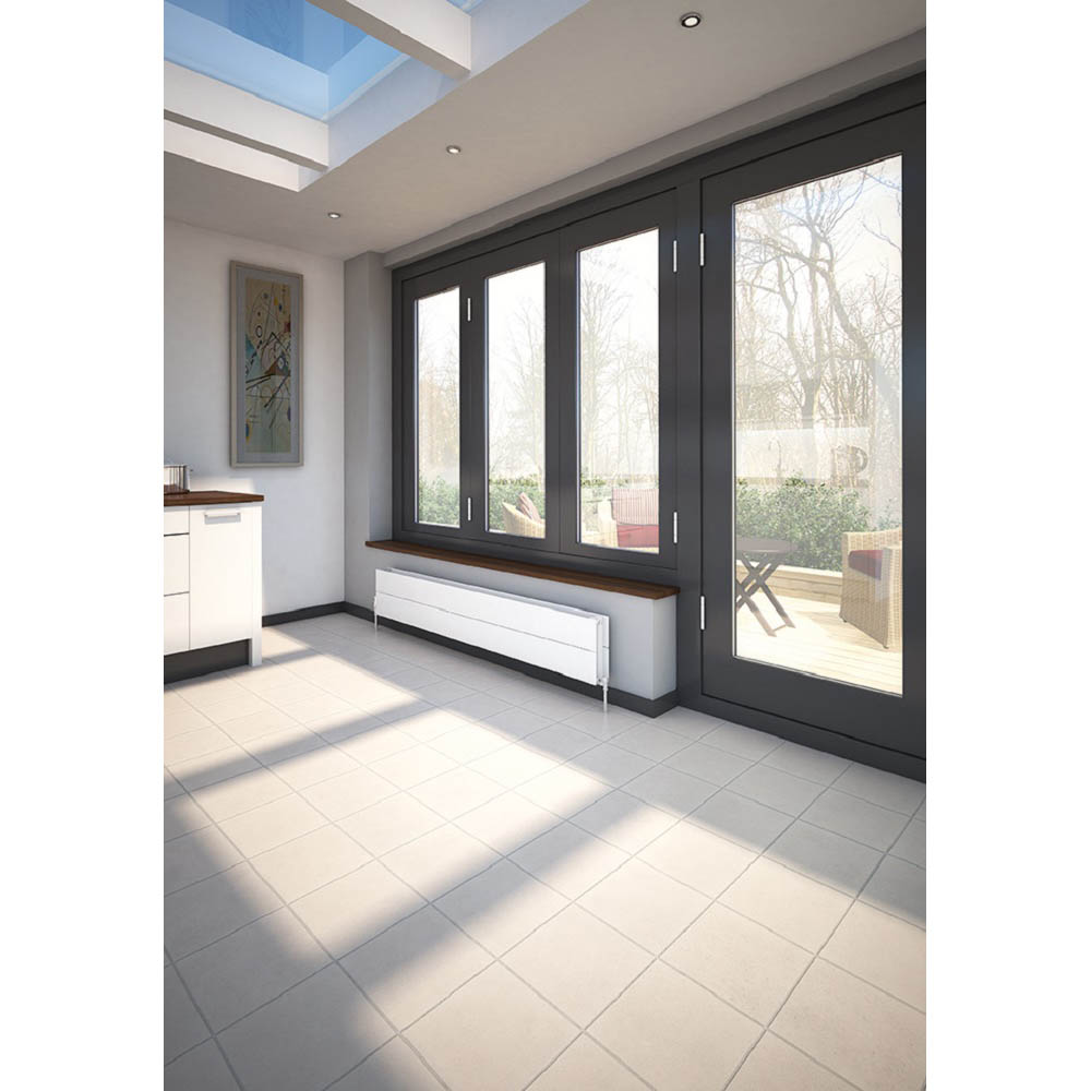 Henrad Verona White Lo Line Radiator 148 x 1400mm Image 2