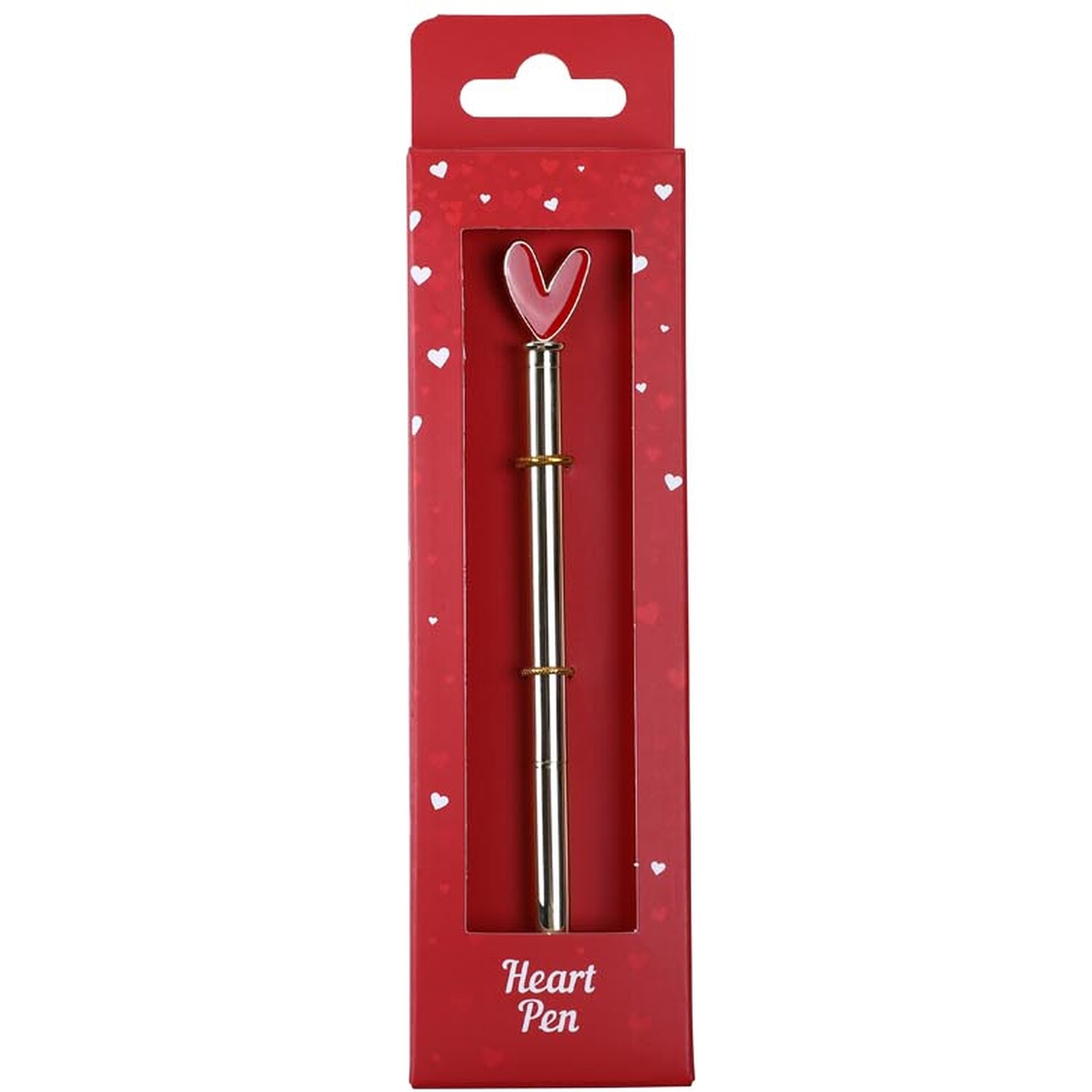 Red Heart Ball Pen - Gold Image 1