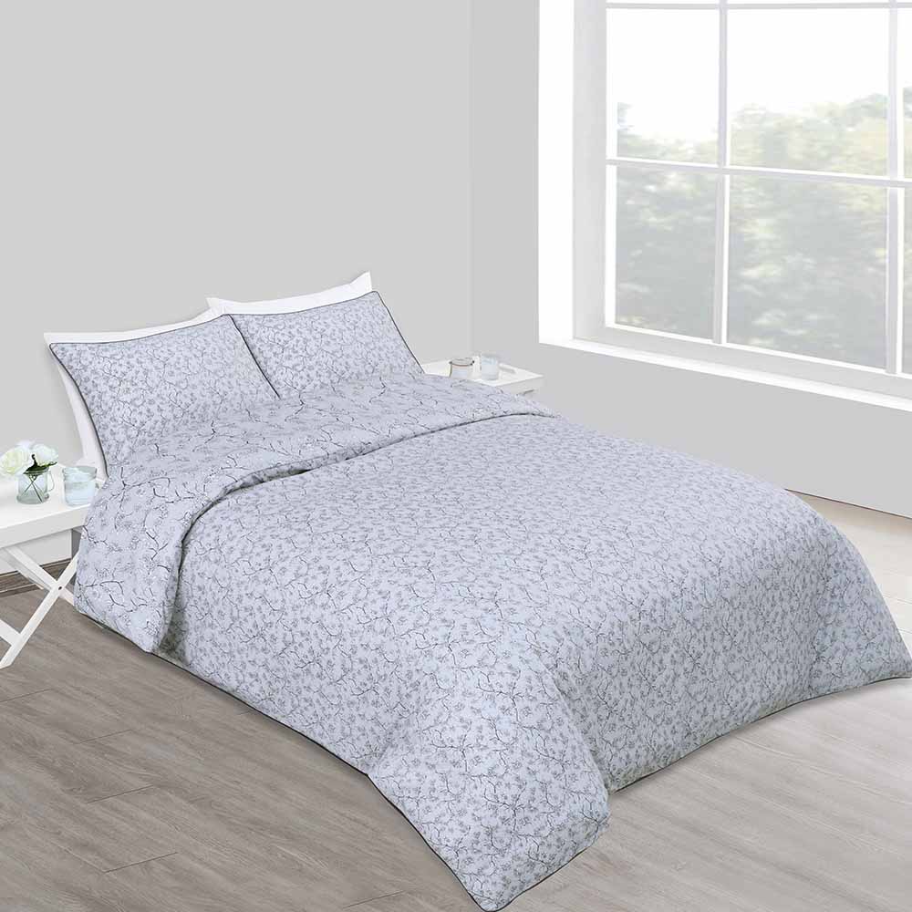 Wilko Grey Ditsy Floral Duvet Set King Size Wilko