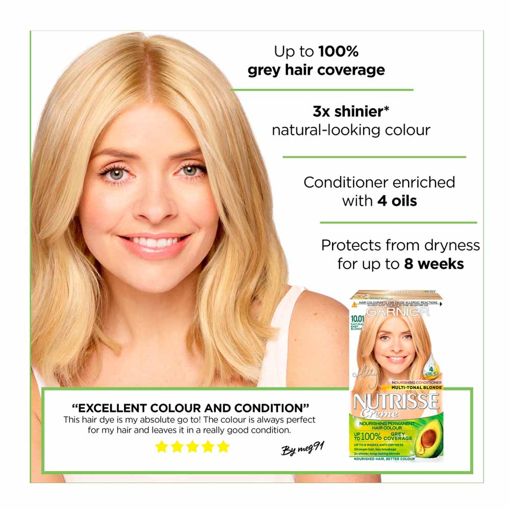 Garnier Nutrisse 10.01 Natural Baby Blonde Permanent Hair Dye Image 3