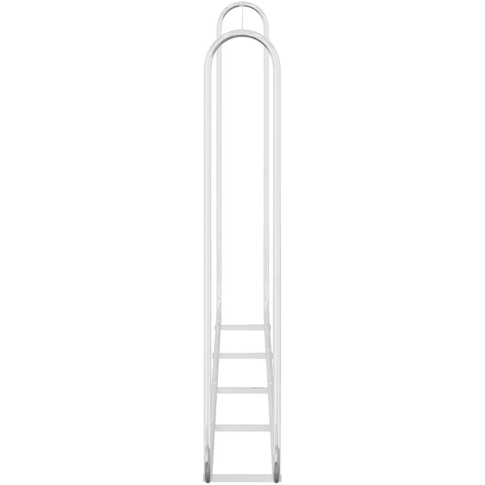 vidaXL Galvanised Steel Wire Silver Firewood Rack 250 x 25 x 150cm Image 4