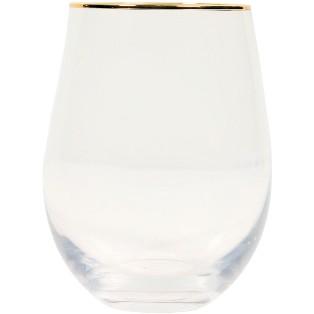 Pack of 4 Gold Rim Tumbler Glasses Image 6