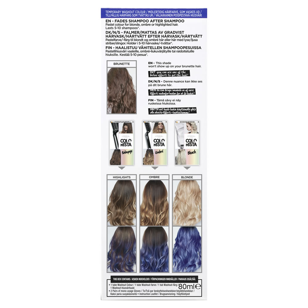 L'Oréal Paris Colorista Washout Indigo Hair Semi-Permanent Hair Dye Image 3