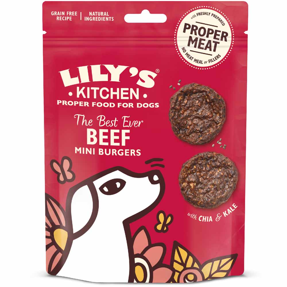 Lily's Kitchen Mini Beef Burgers Dog Treats Case of 8 x 70g Image 2