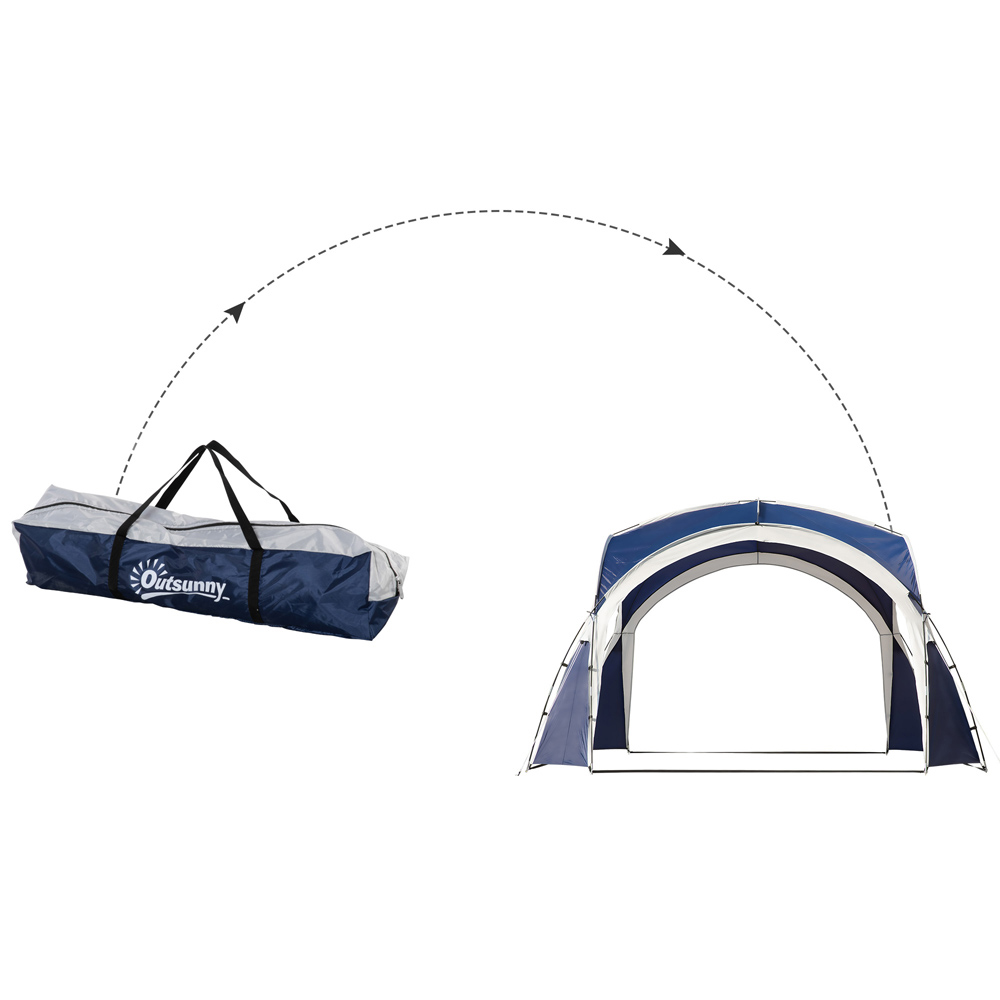 Outsunny Grey Dome Gazebo Camping Tent 3.5 x 3.5m Image 5