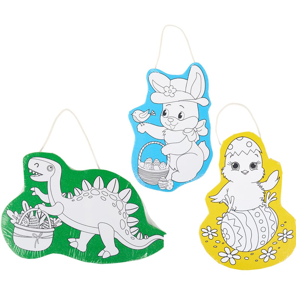 Easter Animal Shaped Glitter Paint Your Own Canvas Image 1