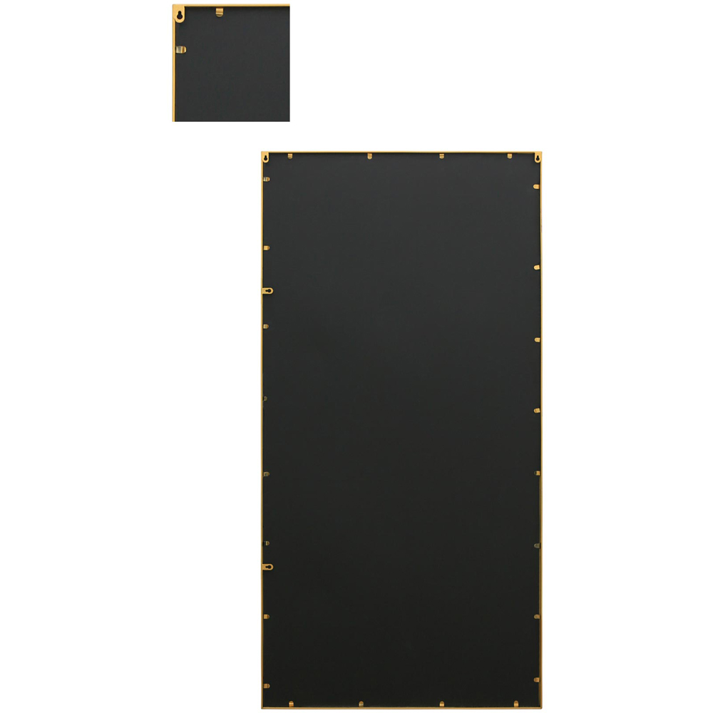 MirrorOutlet The Tabula Gold Metal Framed Window Wall Mirror 180 x 90cm Image 4
