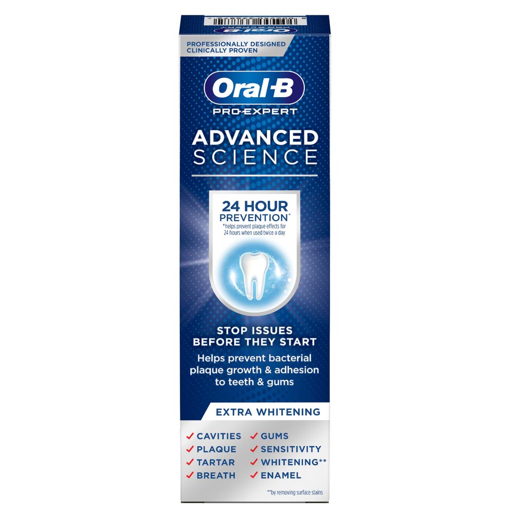 OralB ProExpert Advanced Science Extra White Toothpaste 75ml Wilko