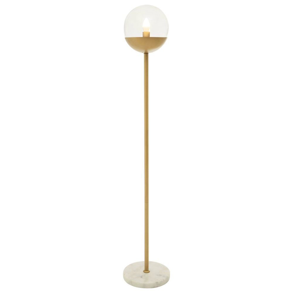 Premier Housewares Gold Finish Metal Floor Lamp Image 2