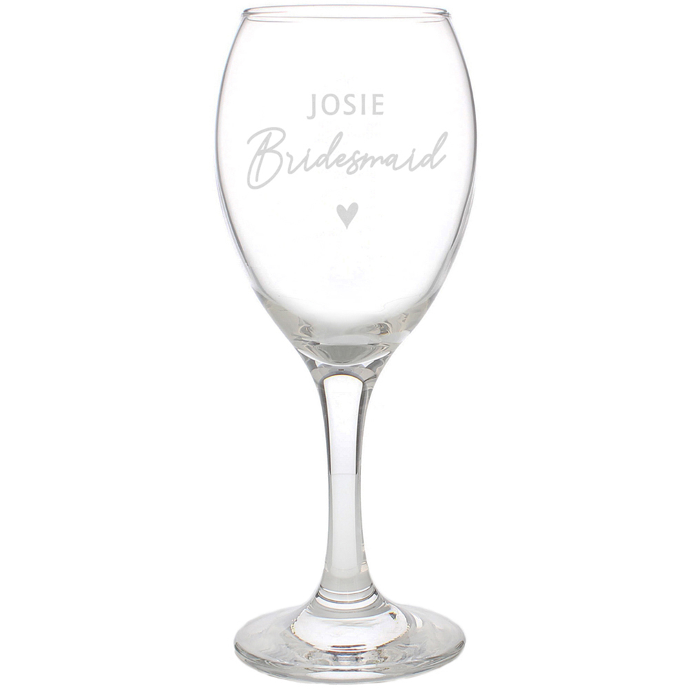 Personalised Memento Personalised Bridesmaid Wine Glass Wilko Personalised Memento Personalised Bridesmaid Wine Glass Wilko