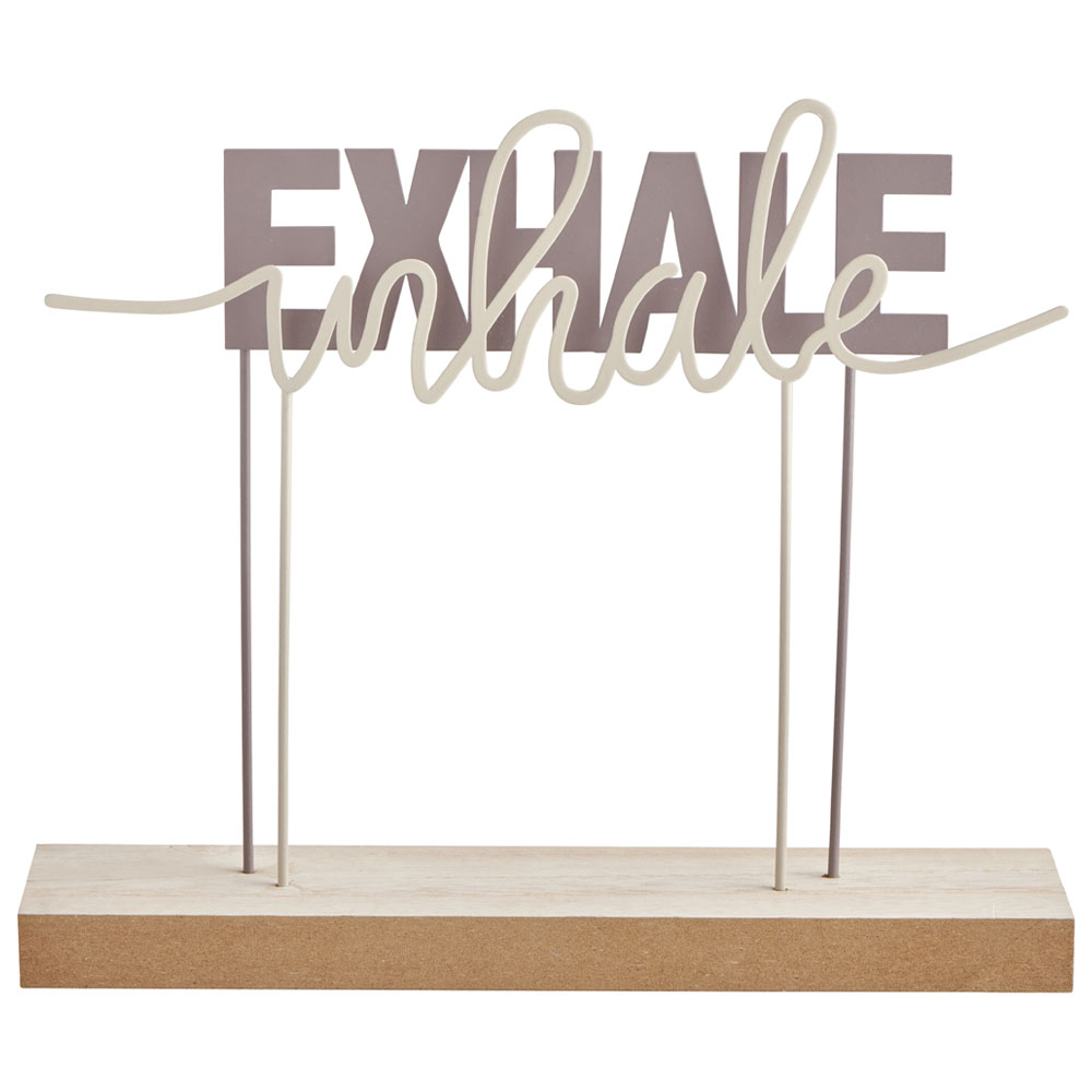 Wilko Exhale Sign on Stand Image 1