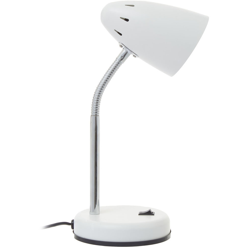 Premier Housewares Flexi Matte White Desk Lamp Image 3