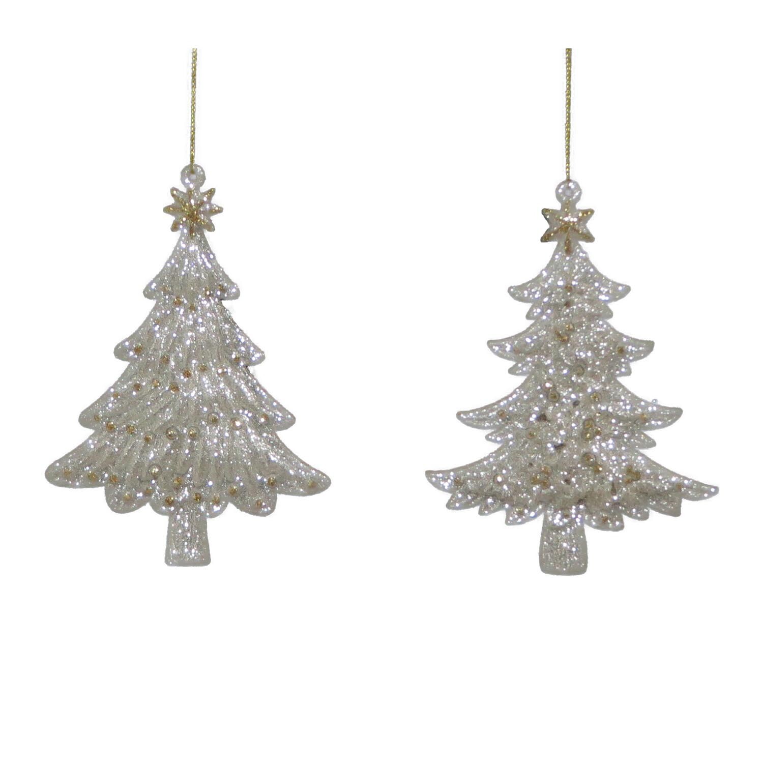 Silver and Gold Glittered Tree Image