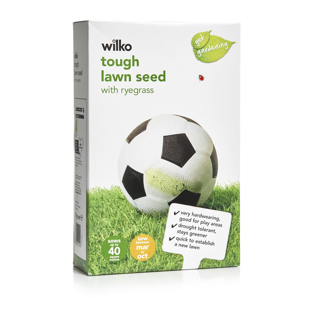 Wilko Tough Lawn Seed with Ryegrass 1kg Image
