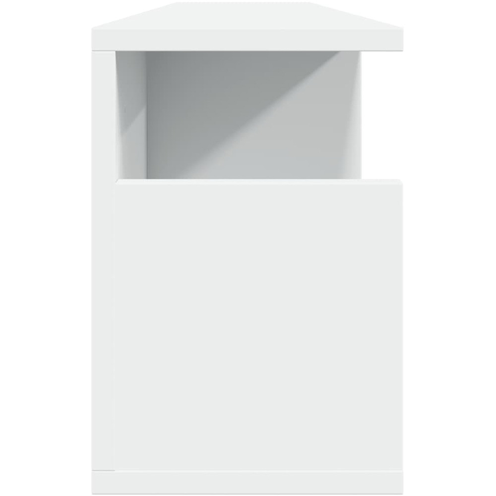 vidaXL 2 Shelf White Wall Cabinet Image 4