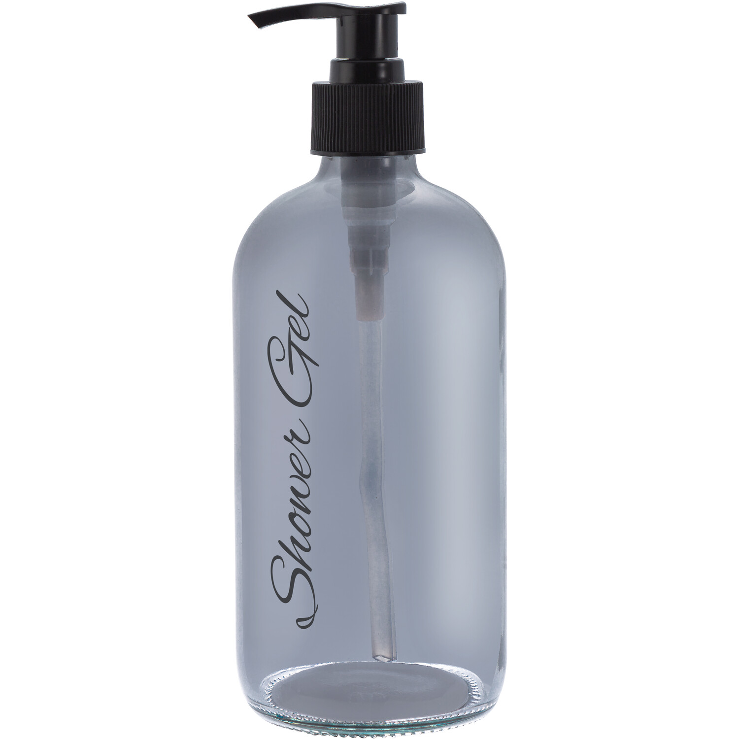 Glass Shower Gel Bottle Image 2