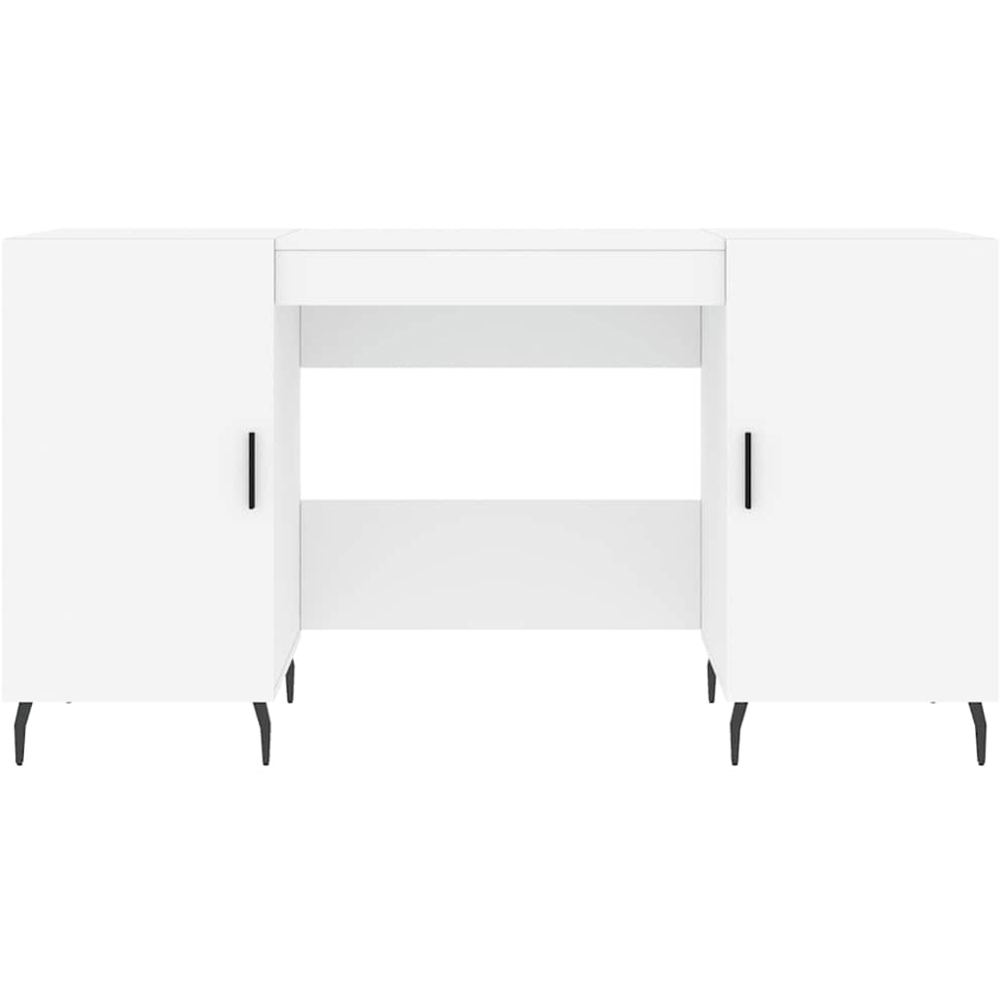 vidaXL 2 Door Computer Desk White Image 6