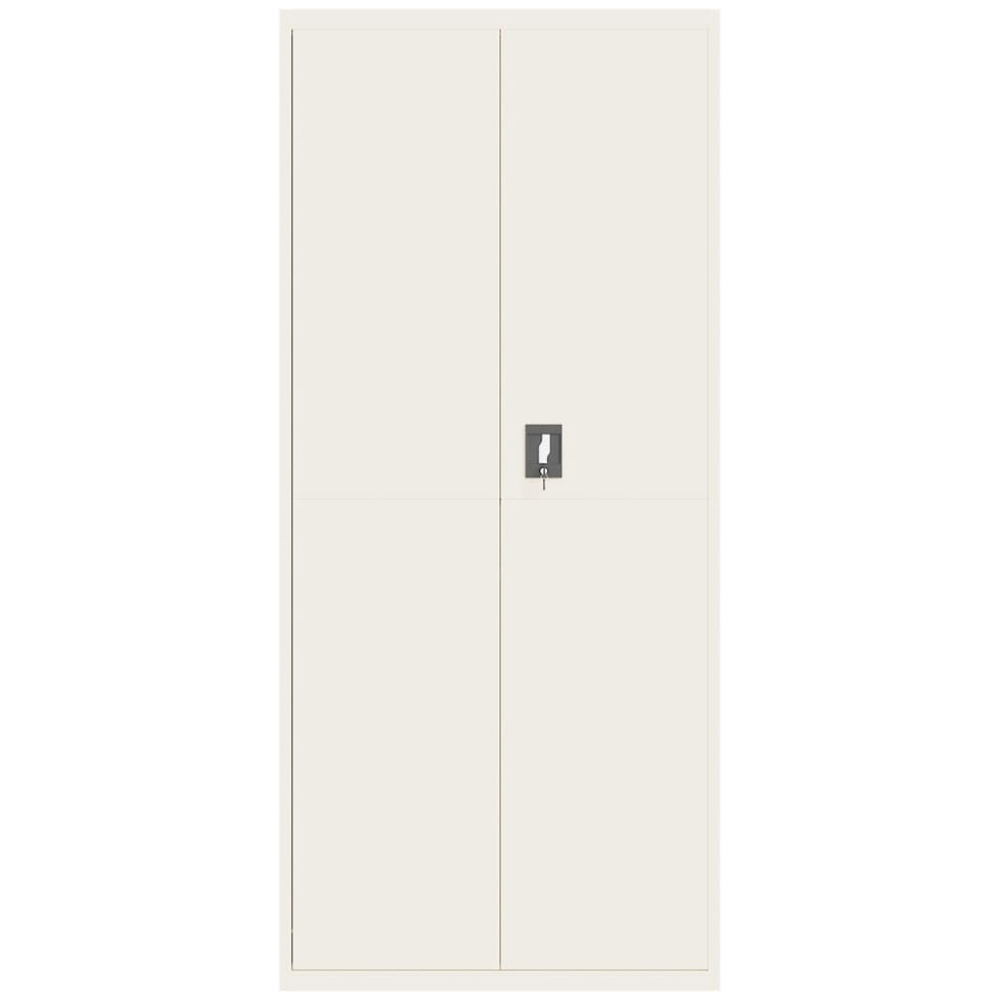 vidaXL 2 Door White Steel File Cabinet Image 3