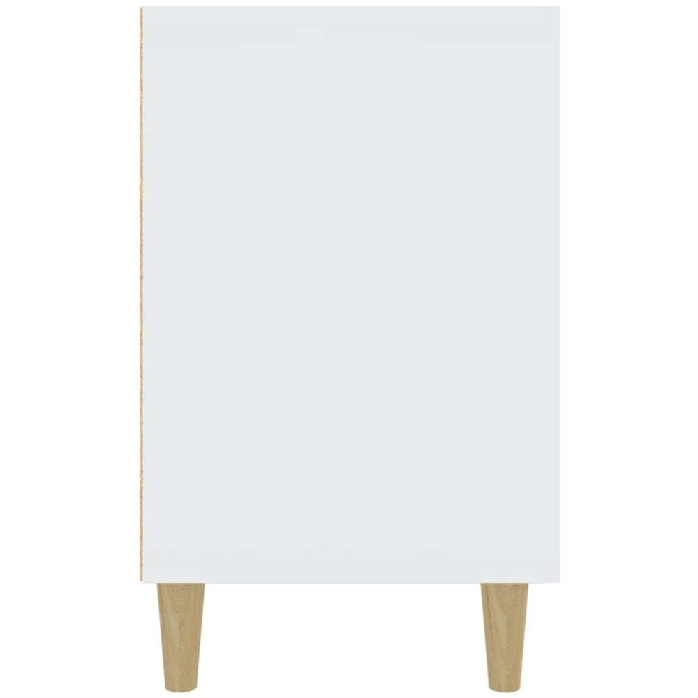 vidaXL 2 Door 2 Drawer White Sideboard Image 4